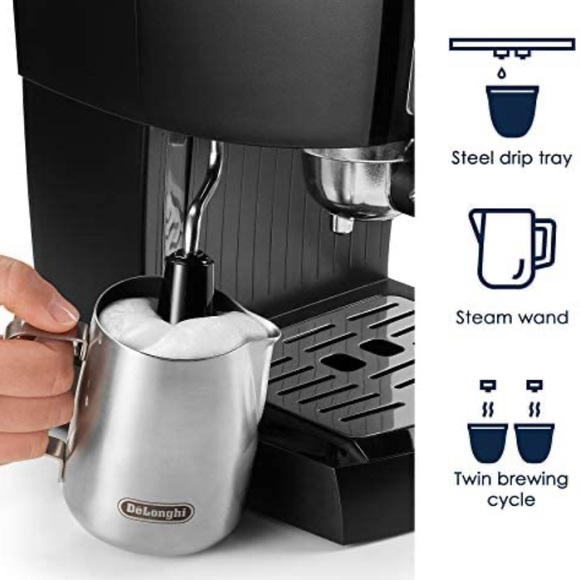 DeLonghi EC155M Manual Espresso Machine & Cappuccino Maker, New - Picture 10 of 14